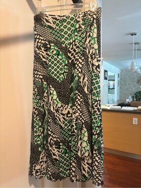 Vintage Diane Von Furstenberg DVF  Colorful Mesh Stretchy Skirt.